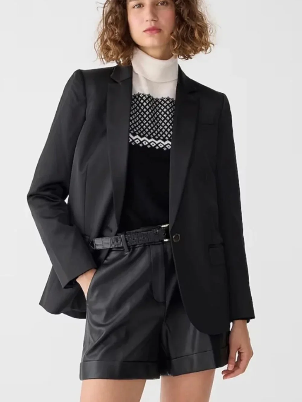 NWT J.Crew Alfie Blazer in Black Size 6‎